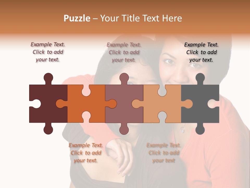 Two Beautiful Sisters From Asian Background. PowerPoint Template