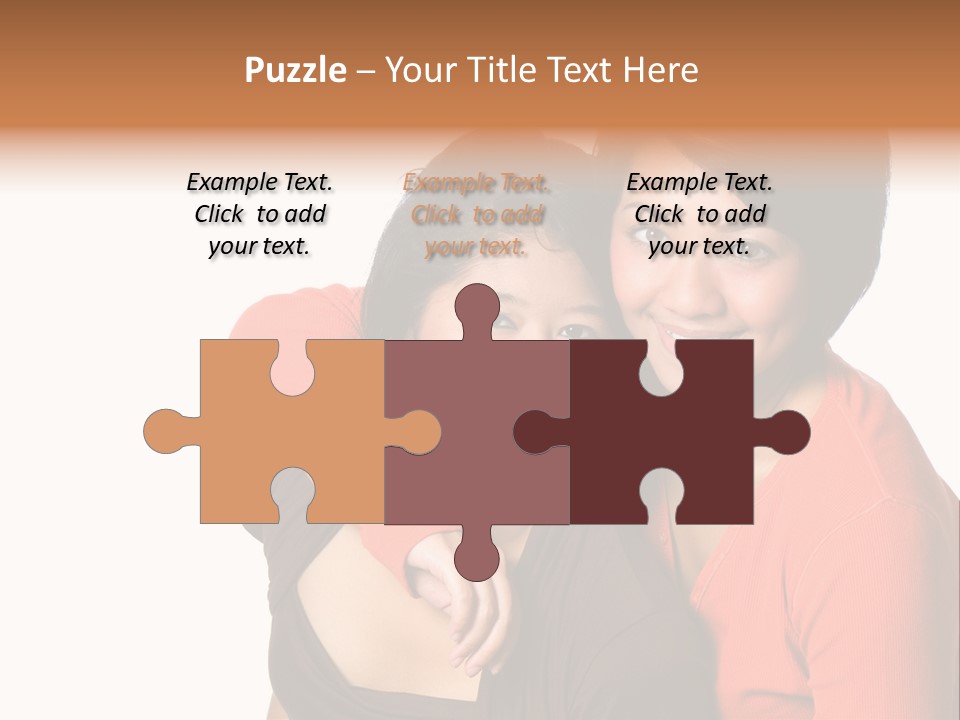 Two Beautiful Sisters From Asian Background. PowerPoint Template