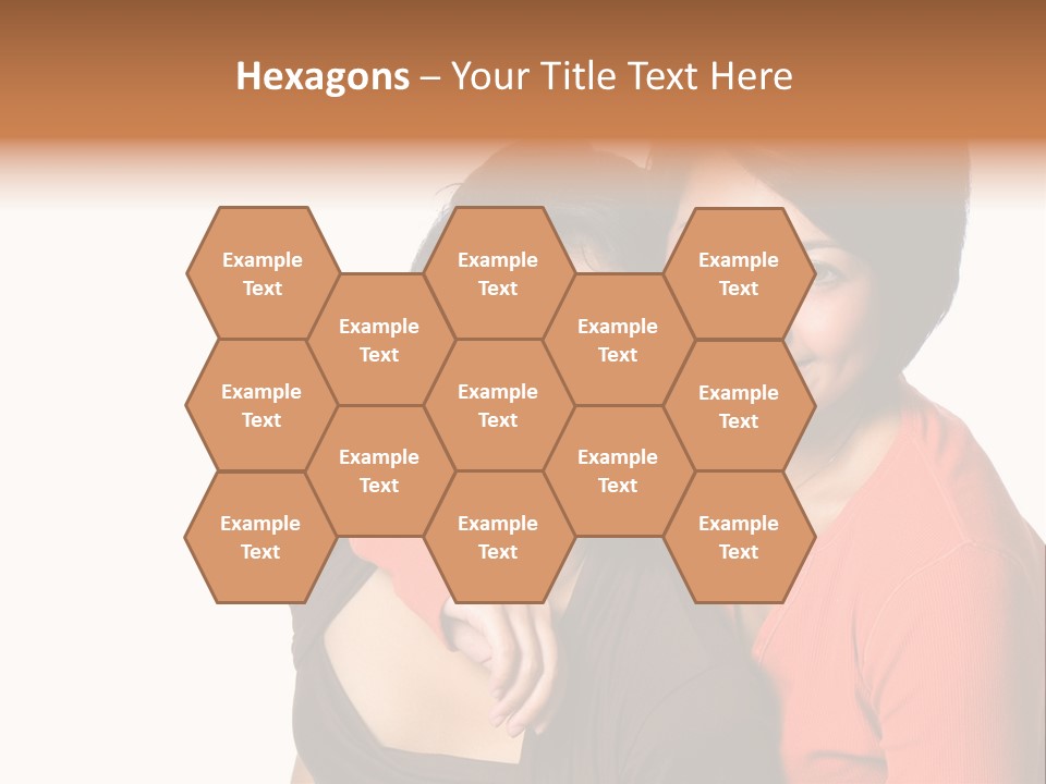 Two Beautiful Sisters From Asian Background. PowerPoint Template