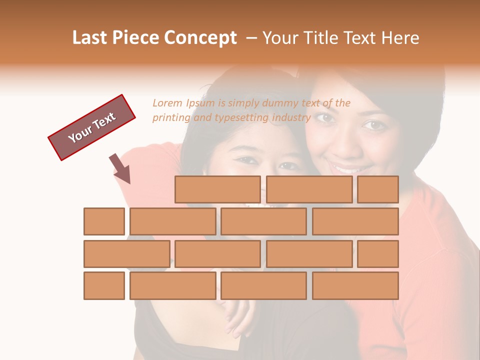 Two Beautiful Sisters From Asian Background. PowerPoint Template