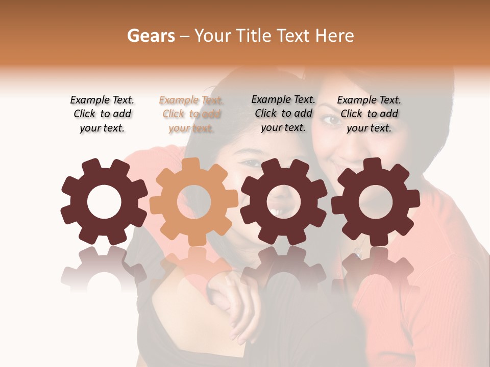 Two Beautiful Sisters From Asian Background. PowerPoint Template