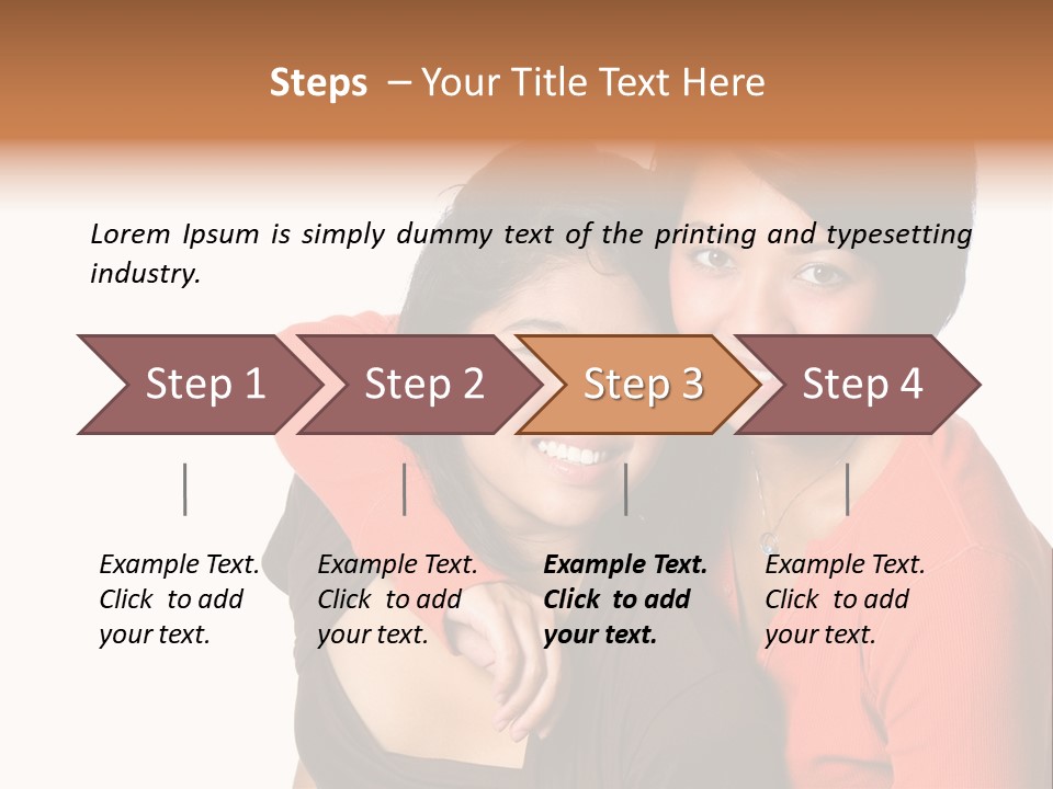 Two Beautiful Sisters From Asian Background. PowerPoint Template