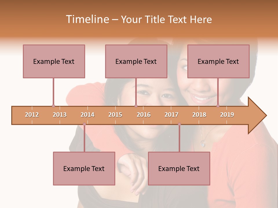 Two Beautiful Sisters From Asian Background. PowerPoint Template