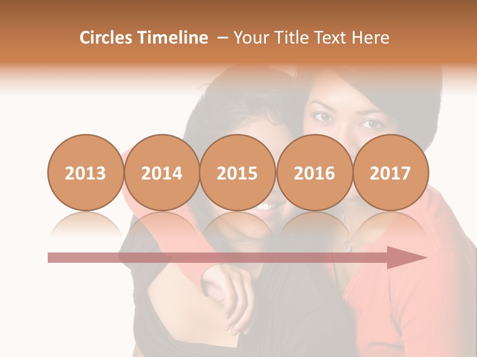 Two Beautiful Sisters From Asian Background. PowerPoint Template