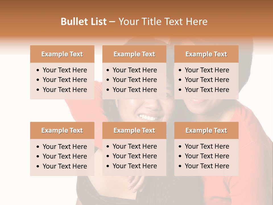 Two Beautiful Sisters From Asian Background. PowerPoint Template