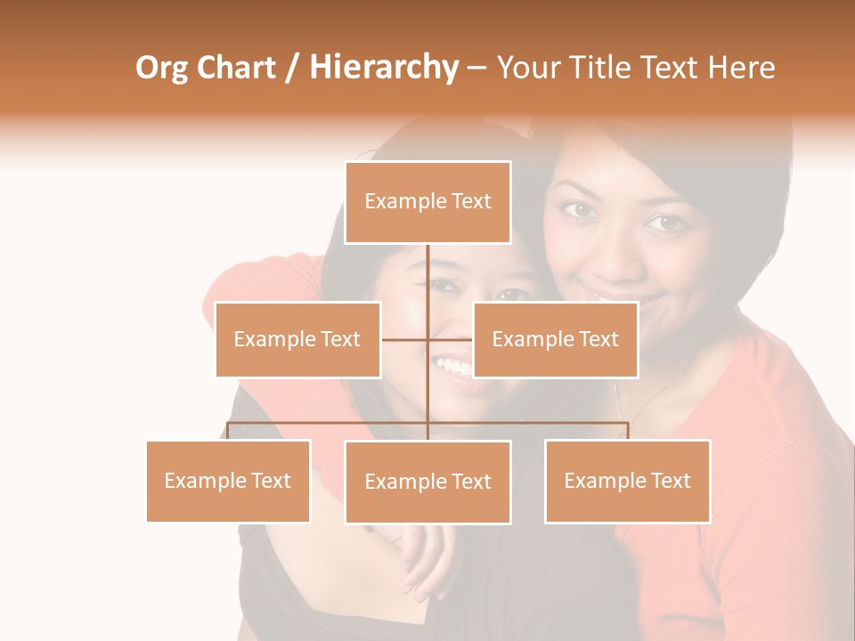 Two Beautiful Sisters From Asian Background. PowerPoint Template