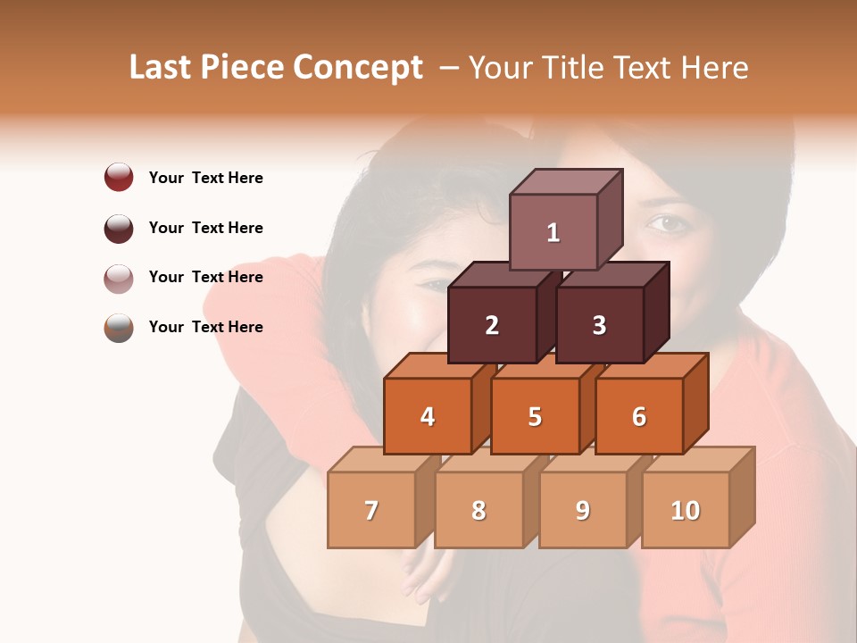 Two Beautiful Sisters From Asian Background. PowerPoint Template