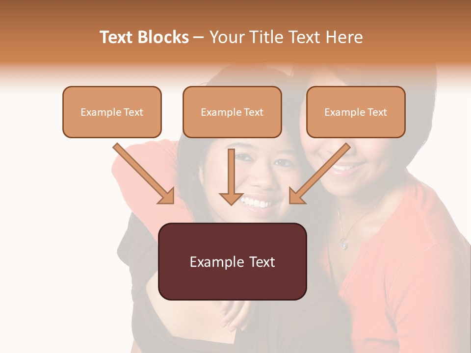 Two Beautiful Sisters From Asian Background. PowerPoint Template