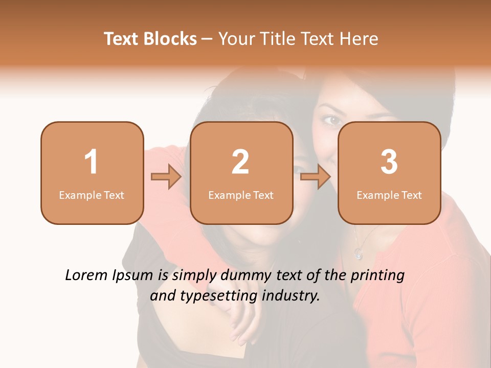 Two Beautiful Sisters From Asian Background. PowerPoint Template