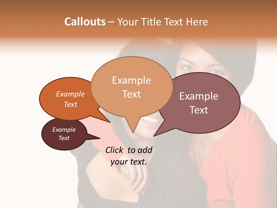 Two Beautiful Sisters From Asian Background. PowerPoint Template