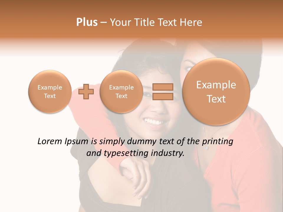 Two Beautiful Sisters From Asian Background. PowerPoint Template