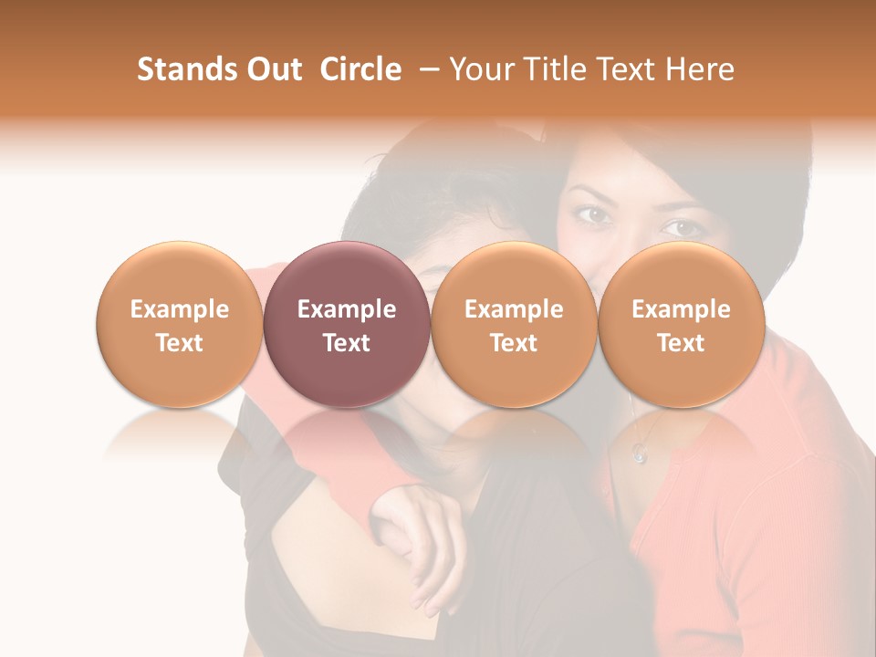 Two Beautiful Sisters From Asian Background. PowerPoint Template