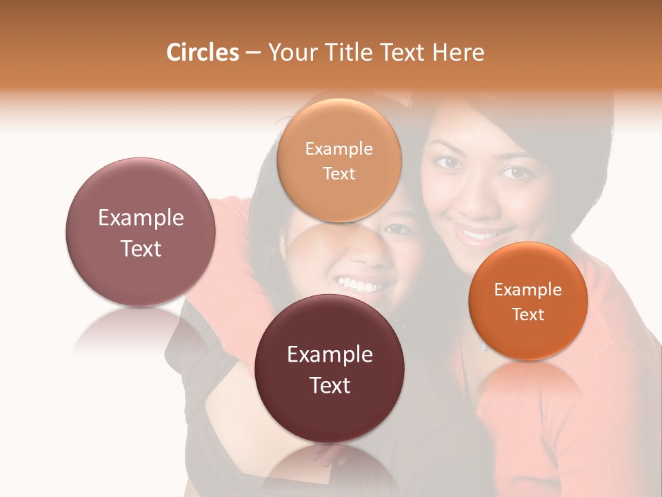 Two Beautiful Sisters From Asian Background. PowerPoint Template