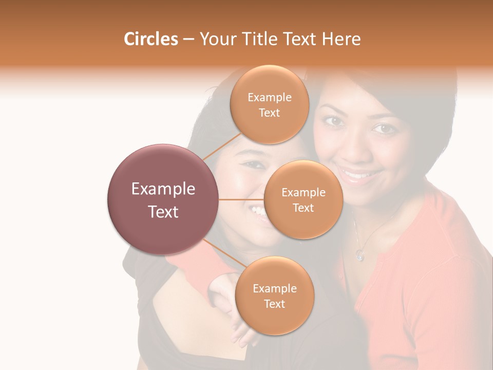 Two Beautiful Sisters From Asian Background. PowerPoint Template