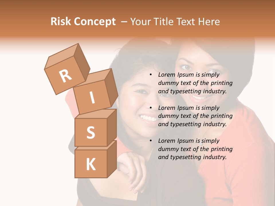 Two Beautiful Sisters From Asian Background. PowerPoint Template