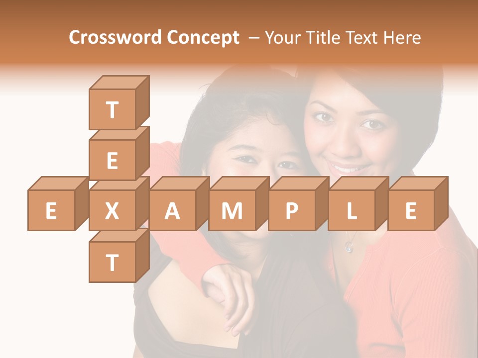 Two Beautiful Sisters From Asian Background. PowerPoint Template