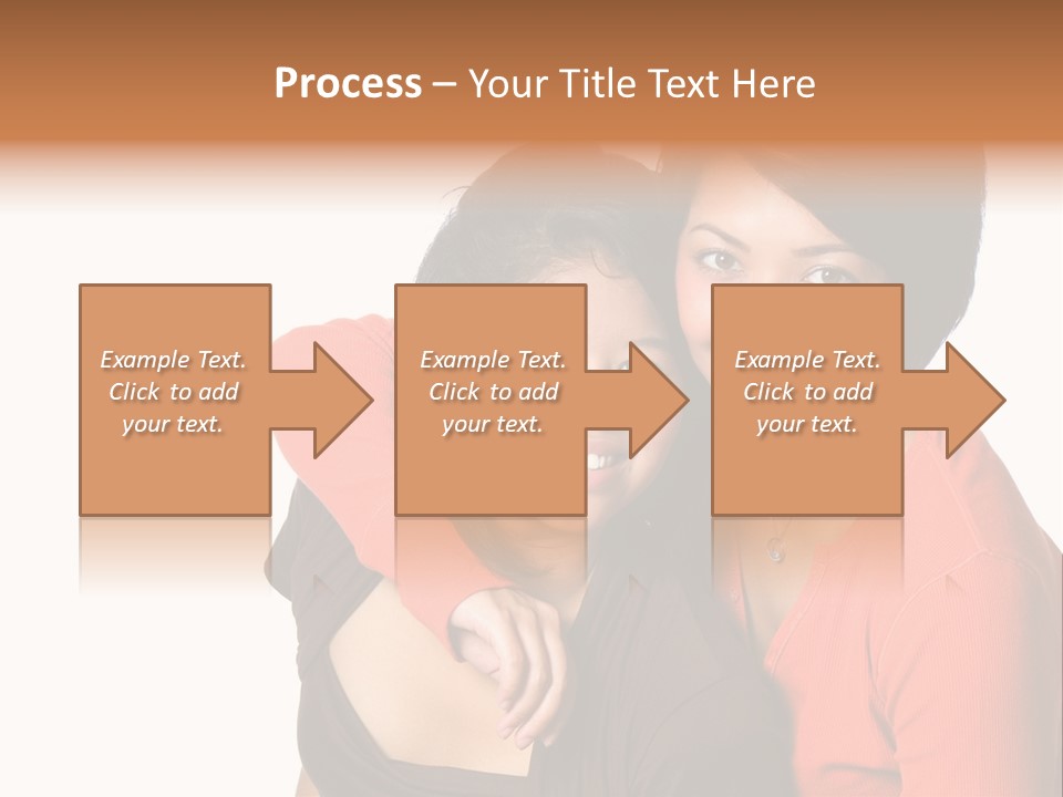 Two Beautiful Sisters From Asian Background. PowerPoint Template