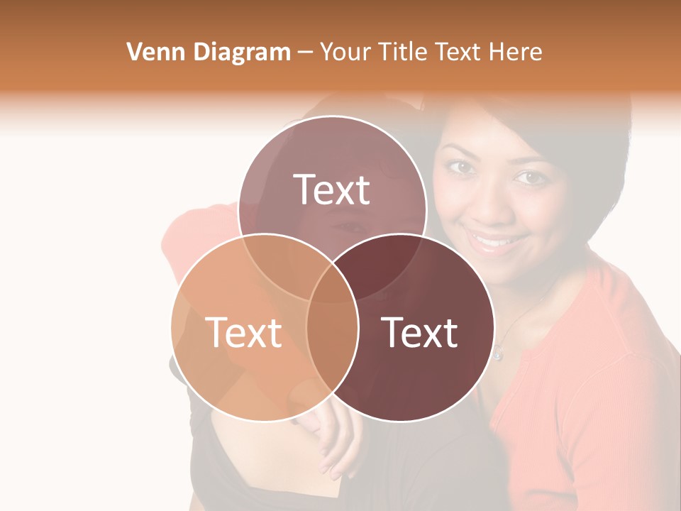 Two Beautiful Sisters From Asian Background. PowerPoint Template