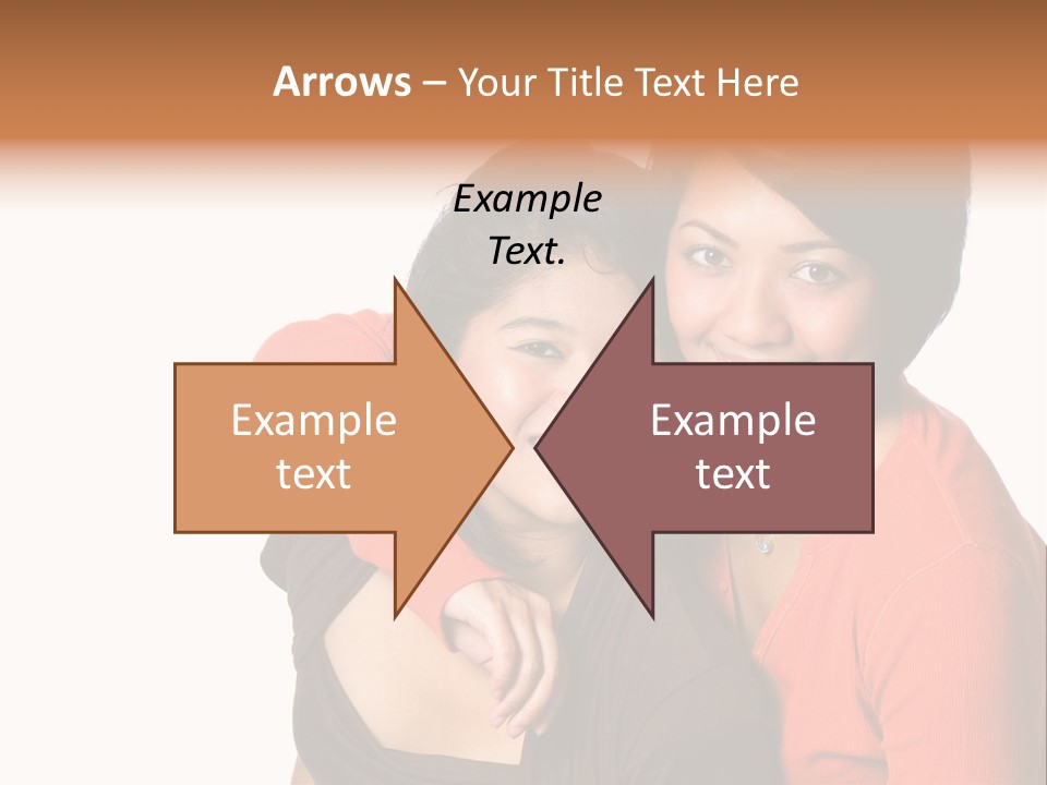 Two Beautiful Sisters From Asian Background. PowerPoint Template