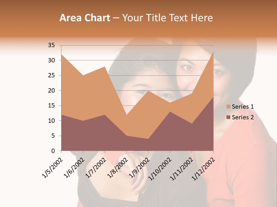 Two Beautiful Sisters From Asian Background. PowerPoint Template