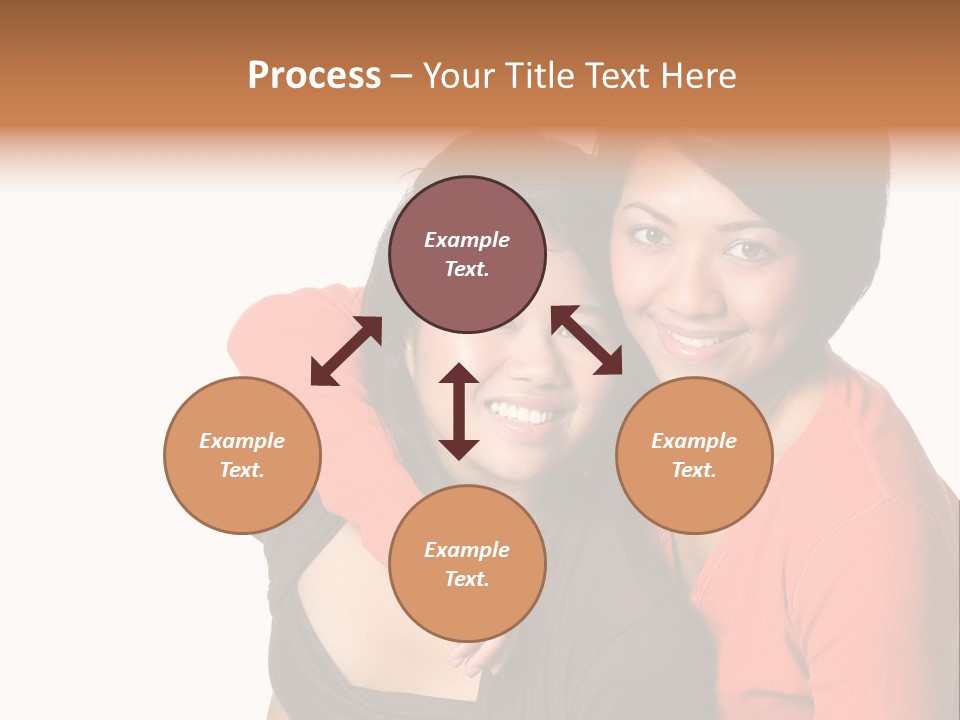 Two Beautiful Sisters From Asian Background. PowerPoint Template