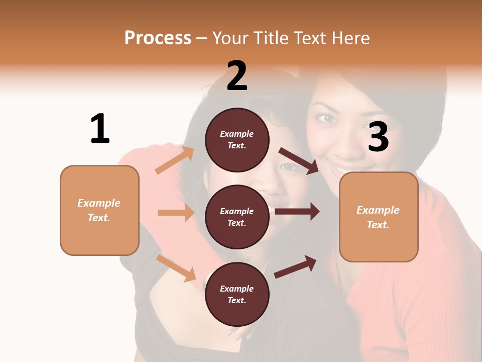 Two Beautiful Sisters From Asian Background. PowerPoint Template