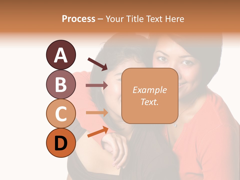 Two Beautiful Sisters From Asian Background. PowerPoint Template