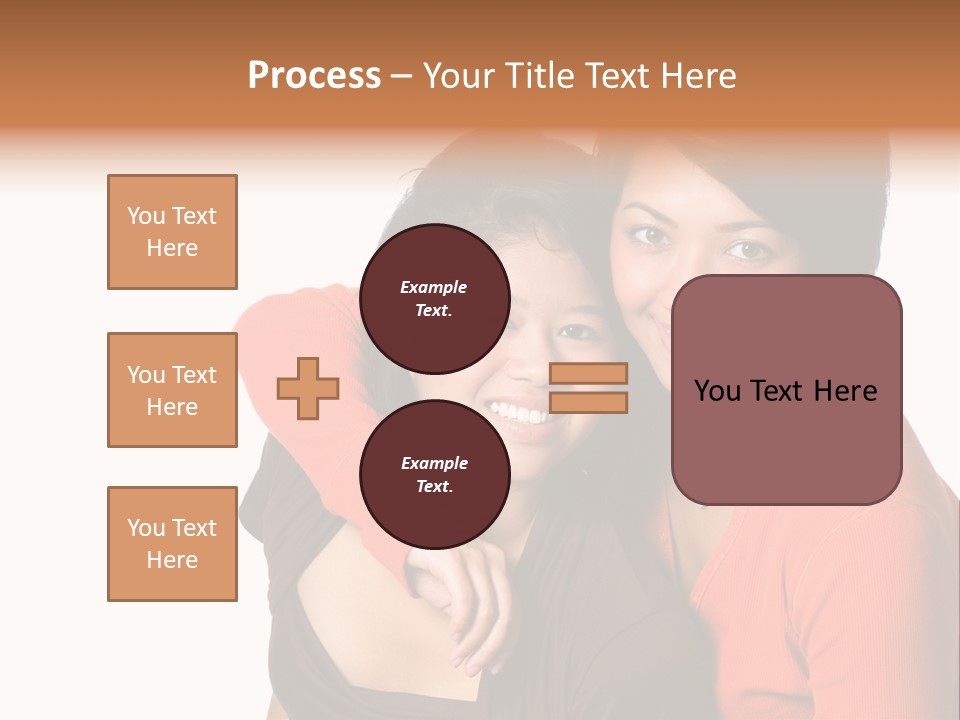 Two Beautiful Sisters From Asian Background. PowerPoint Template