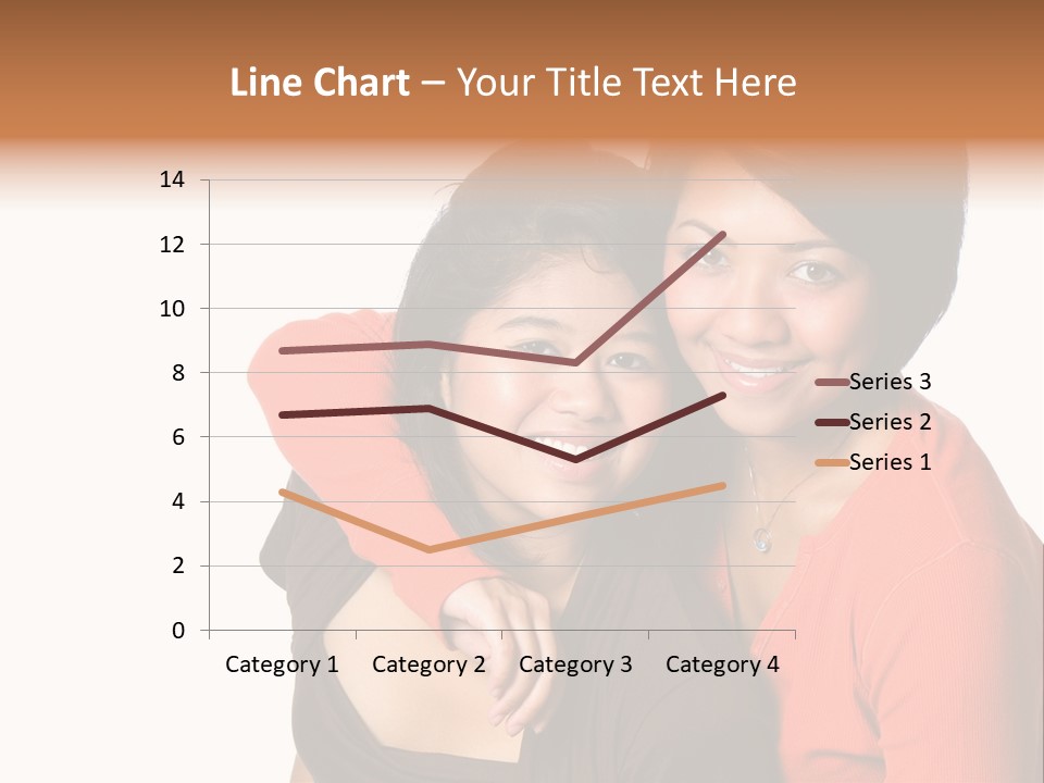 Two Beautiful Sisters From Asian Background. PowerPoint Template