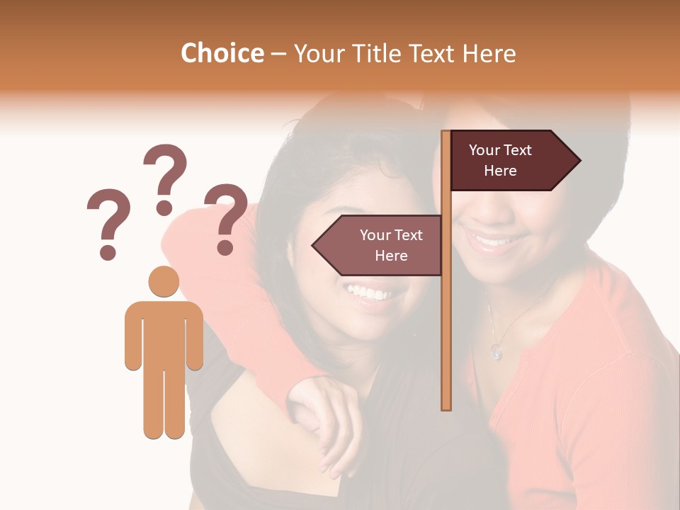 Two Beautiful Sisters From Asian Background. PowerPoint Template