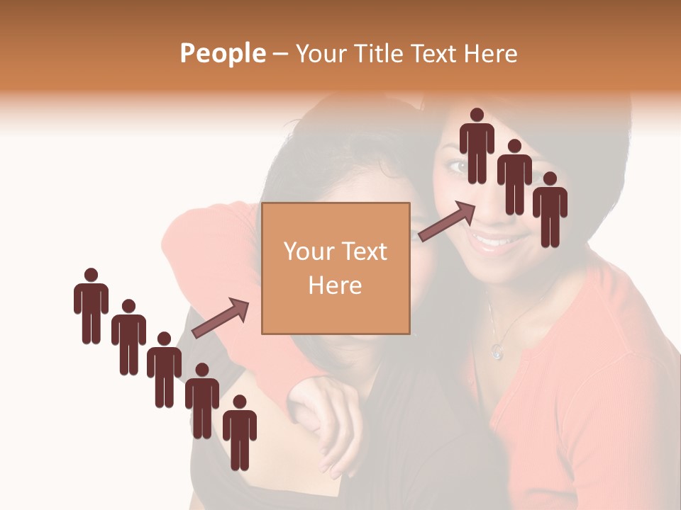 Two Beautiful Sisters From Asian Background. PowerPoint Template