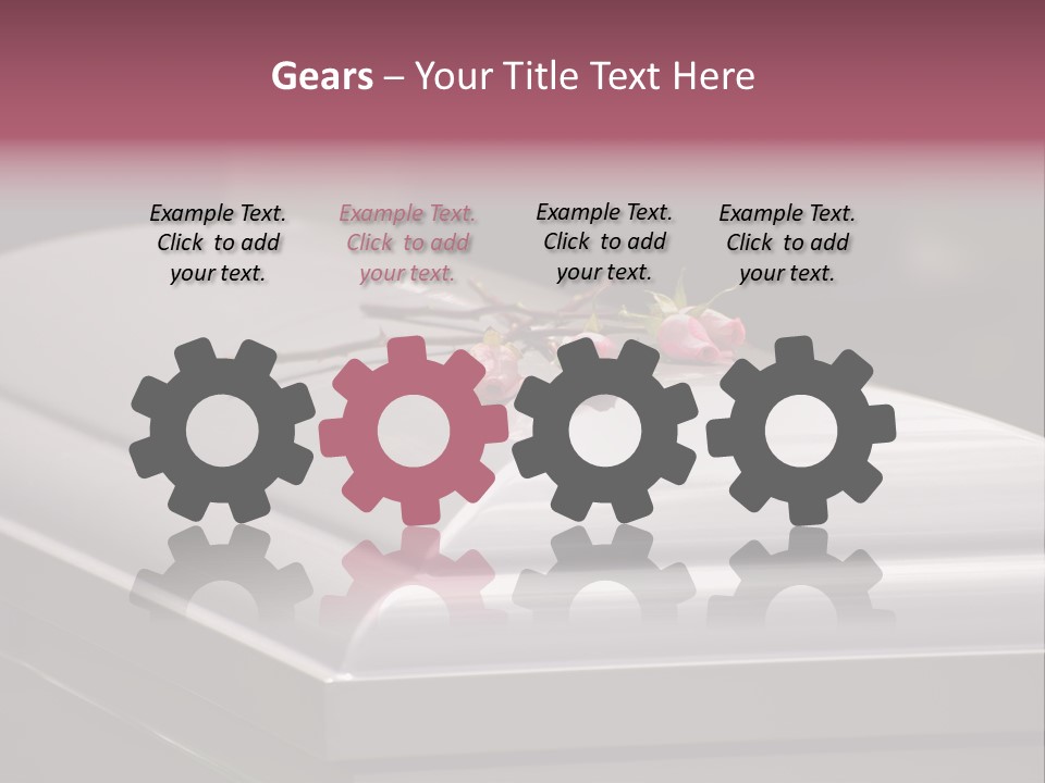Horizontal Photo Of Three Roses On Casket At Arlington National Cemetery PowerPoint Template