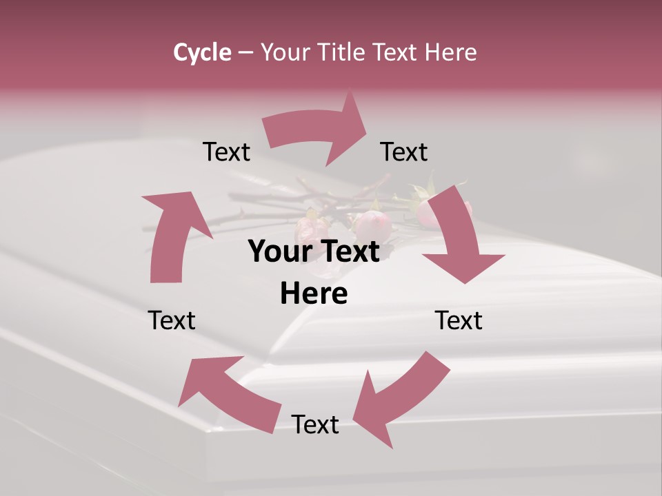 Horizontal Photo Of Three Roses On Casket At Arlington National Cemetery PowerPoint Template