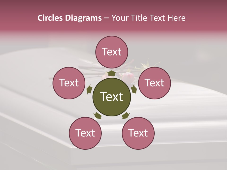 Horizontal Photo Of Three Roses On Casket At Arlington National Cemetery PowerPoint Template