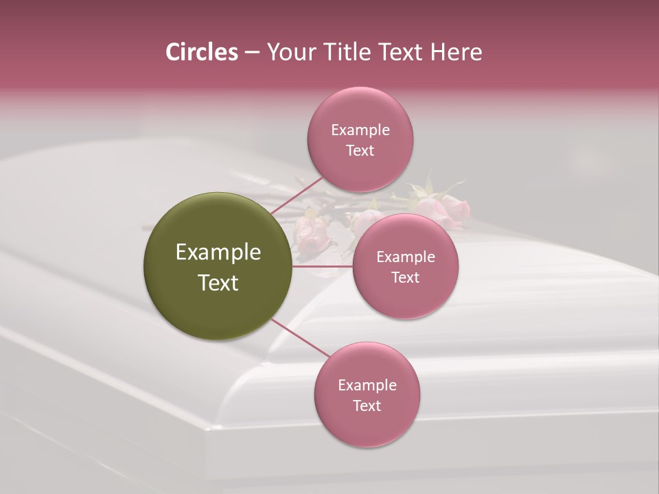 Horizontal Photo Of Three Roses On Casket At Arlington National Cemetery PowerPoint Template