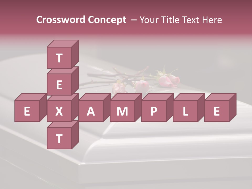 Horizontal Photo Of Three Roses On Casket At Arlington National Cemetery PowerPoint Template