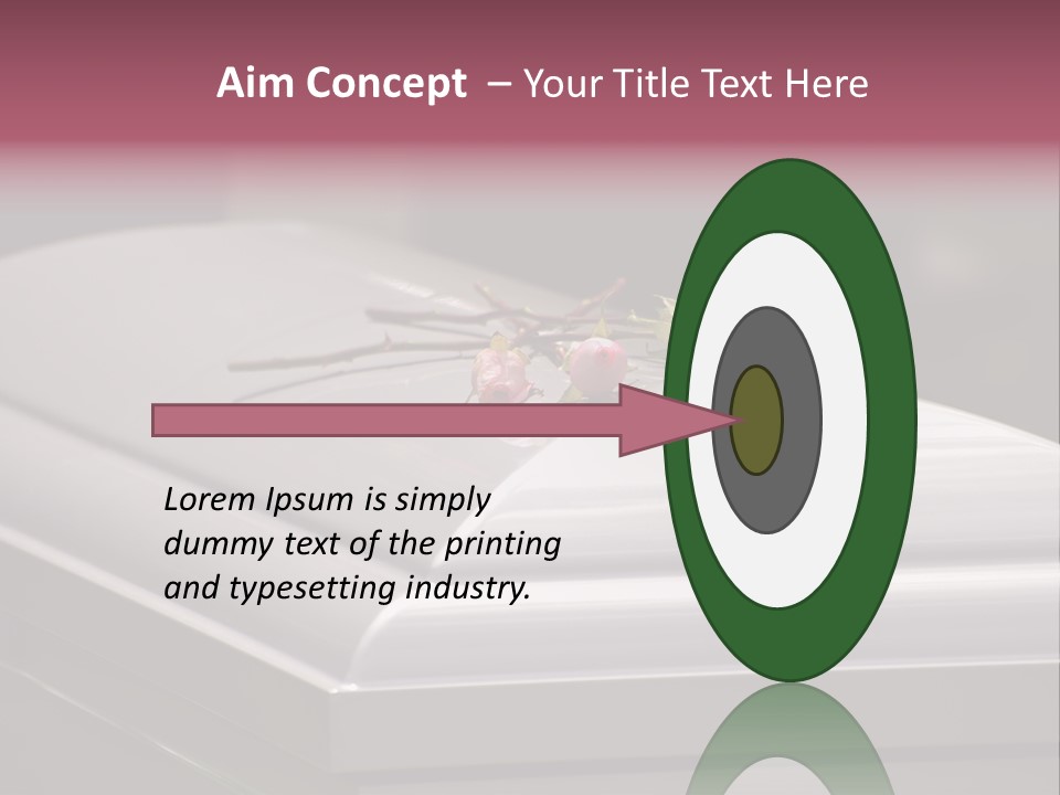 Horizontal Photo Of Three Roses On Casket At Arlington National Cemetery PowerPoint Template