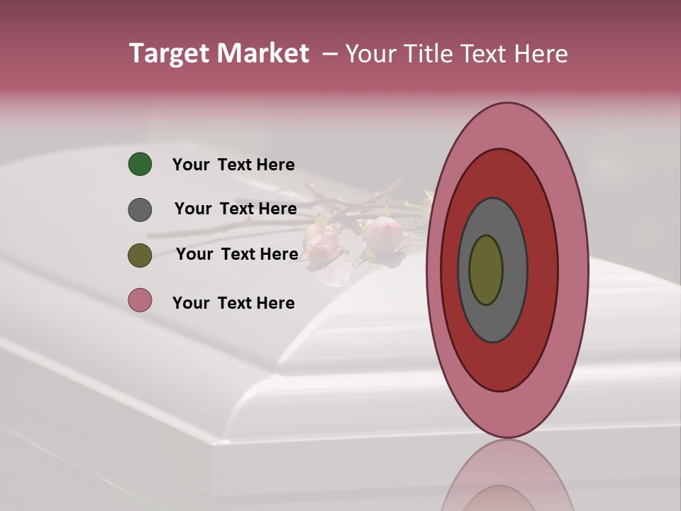 Horizontal Photo Of Three Roses On Casket At Arlington National Cemetery PowerPoint Template