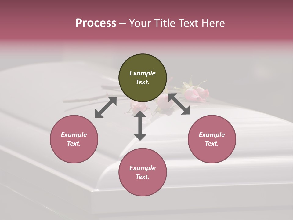 Horizontal Photo Of Three Roses On Casket At Arlington National Cemetery PowerPoint Template