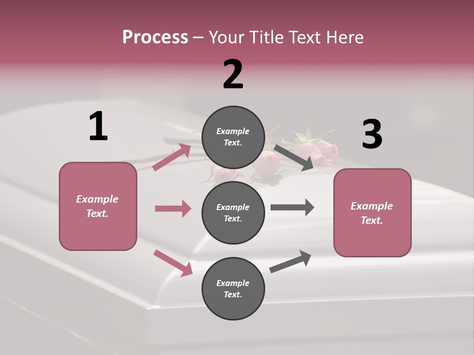 Horizontal Photo Of Three Roses On Casket At Arlington National Cemetery PowerPoint Template