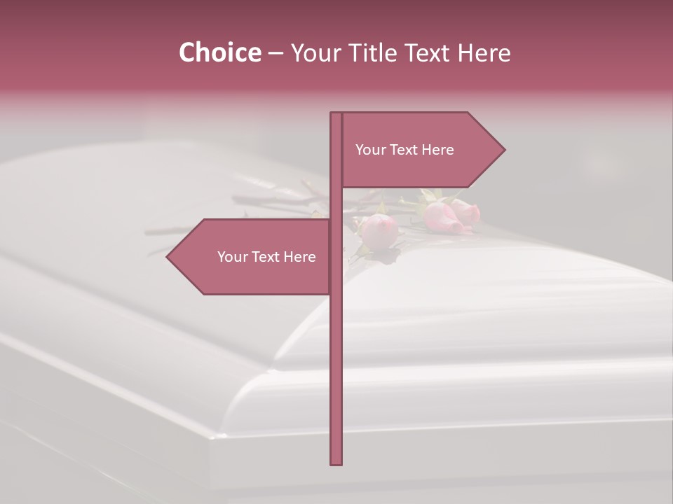 Horizontal Photo Of Three Roses On Casket At Arlington National Cemetery PowerPoint Template