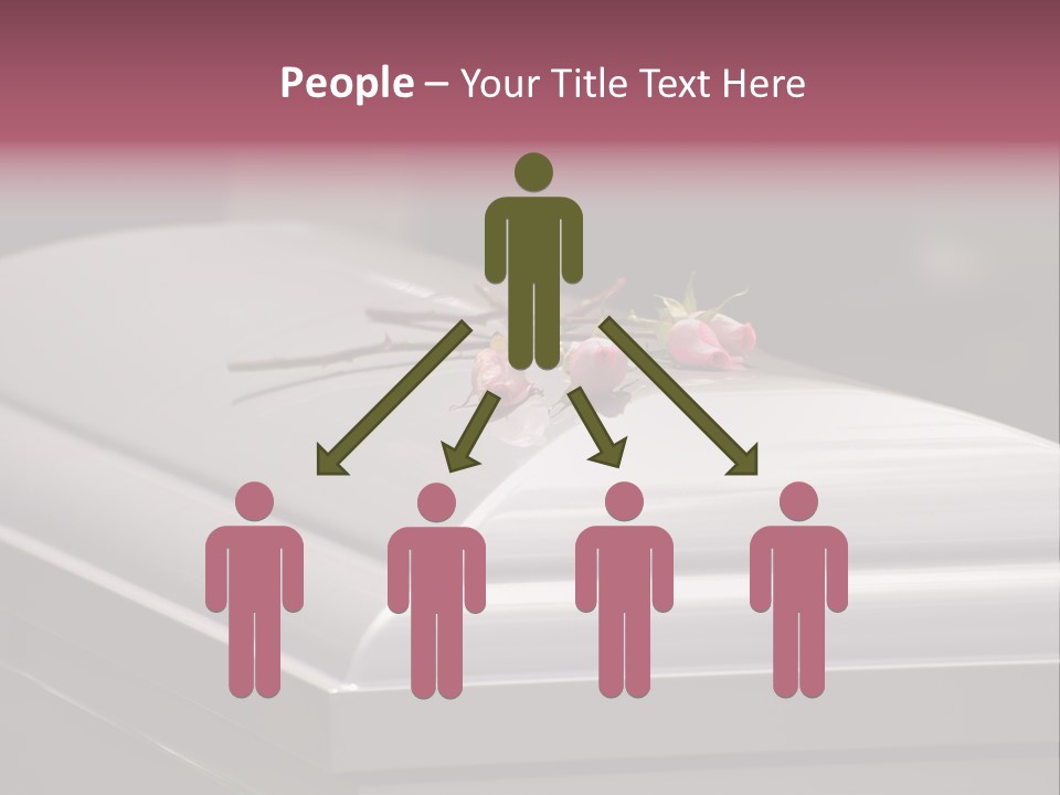 Horizontal Photo Of Three Roses On Casket At Arlington National Cemetery PowerPoint Template