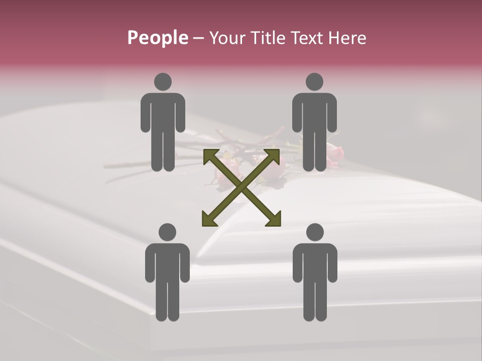 Horizontal Photo Of Three Roses On Casket At Arlington National Cemetery PowerPoint Template