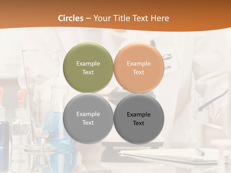 Curious Research Scientist In Lab Coat And Rubber Gloves Looking At Specimen Under Microscope In Laboratory PowerPoint Template