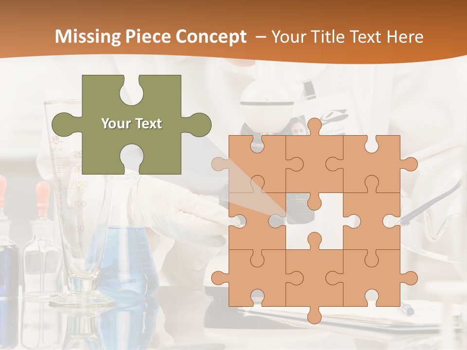 Curious Research Scientist In Lab Coat And Rubber Gloves Looking At Specimen Under Microscope In Laboratory PowerPoint Template