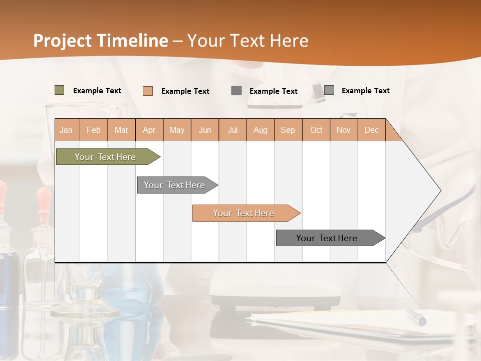 Curious Research Scientist In Lab Coat And Rubber Gloves Looking At Specimen Under Microscope In Laboratory PowerPoint Template