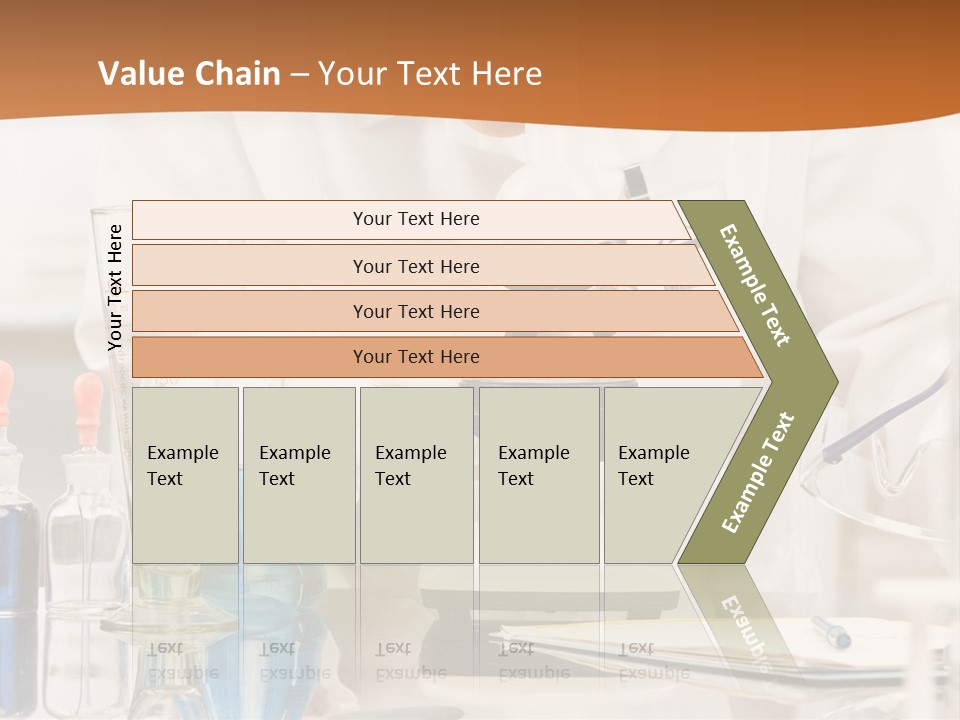 Curious Research Scientist In Lab Coat And Rubber Gloves Looking At Specimen Under Microscope In Laboratory PowerPoint Template