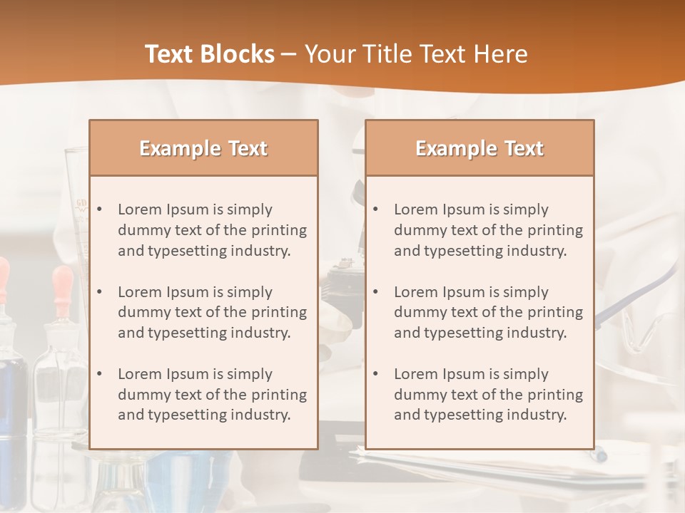 Curious Research Scientist In Lab Coat And Rubber Gloves Looking At Specimen Under Microscope In Laboratory PowerPoint Template