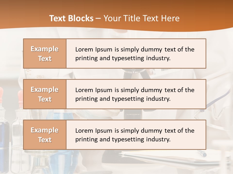Curious Research Scientist In Lab Coat And Rubber Gloves Looking At Specimen Under Microscope In Laboratory PowerPoint Template
