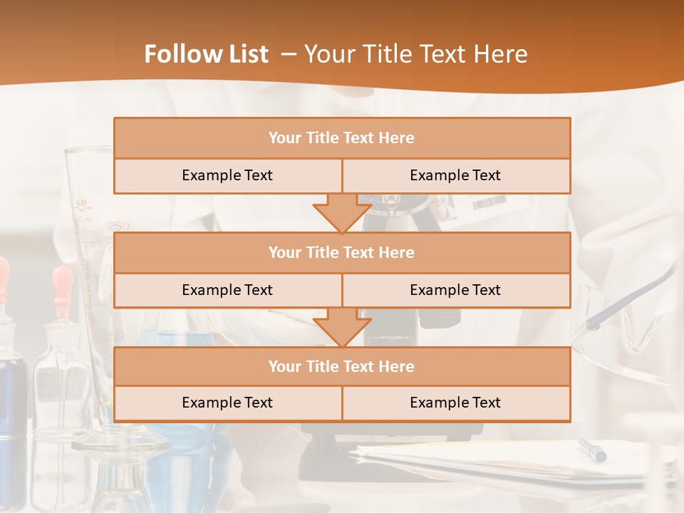 Curious Research Scientist In Lab Coat And Rubber Gloves Looking At Specimen Under Microscope In Laboratory PowerPoint Template
